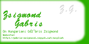 zsigmond gabris business card